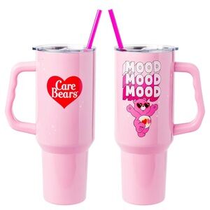 Care Bears Pink Mood Tumbler with Straw